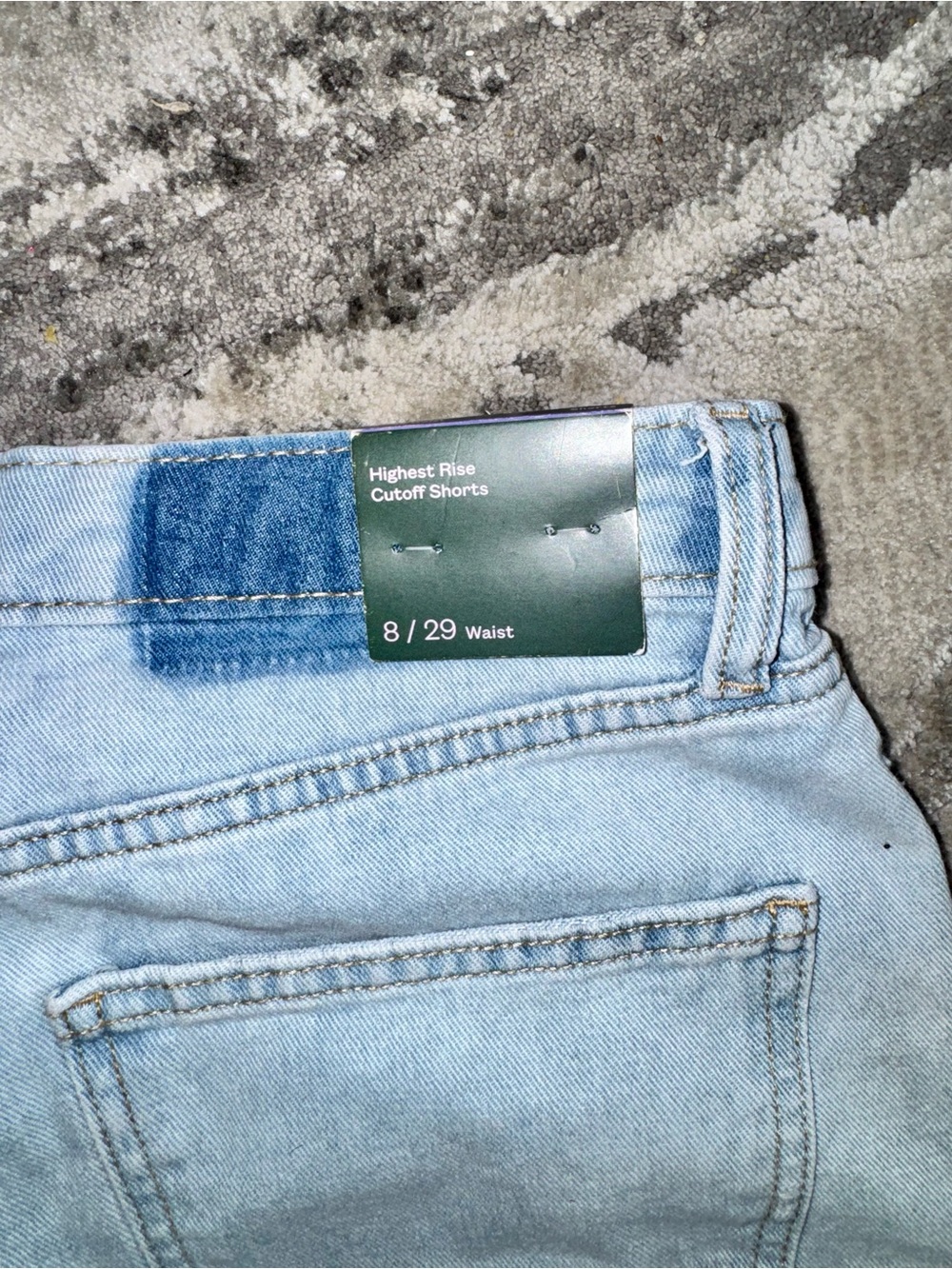 wild fable Light Wash Distressed High-Rise Denim Cutoff Shorts - Picture 5 of 5